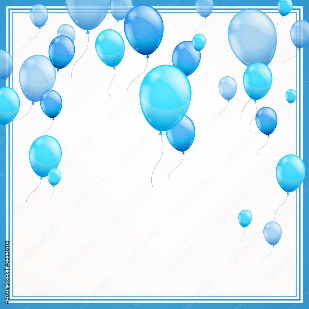 Vector illustration of blue balloons