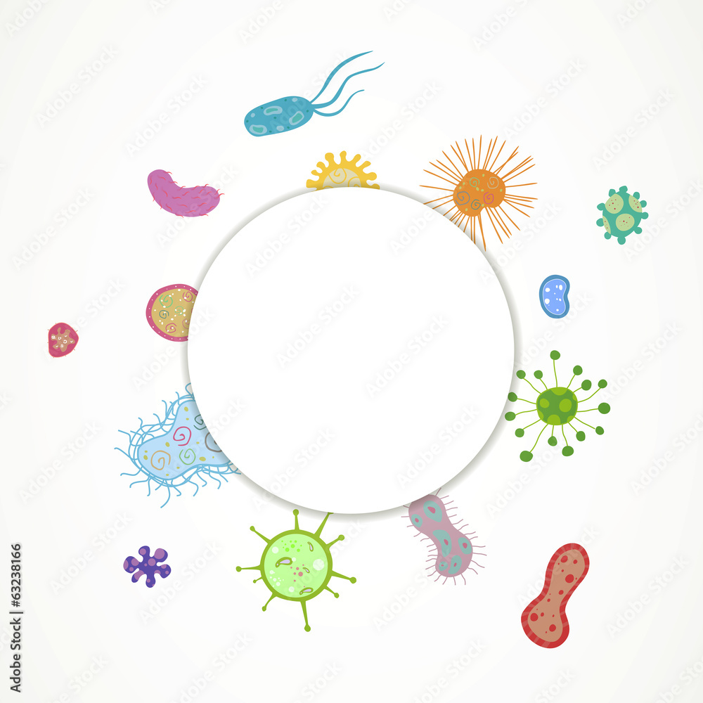 Vector Illustration of an Abstract Bacterium Background