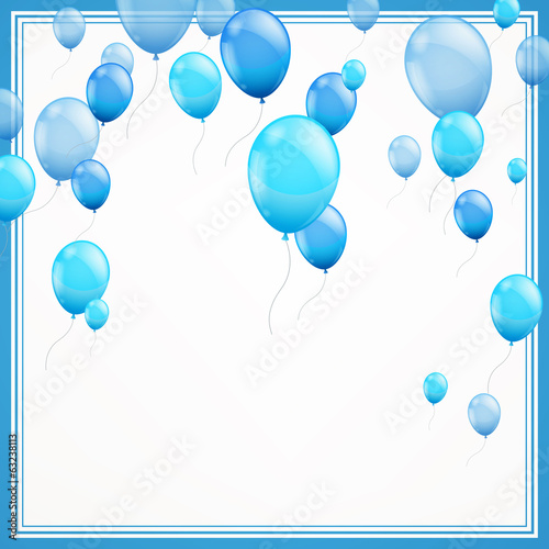 Vector illustration of blue balloons