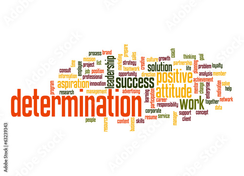 Fotografie Determination word cloud