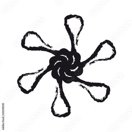 Tattoo, Knoten rund - vektor, abstrakt - Kreidestrich