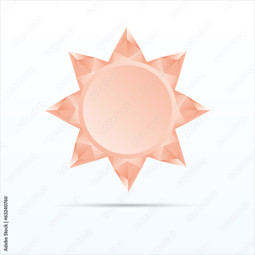 Polygon red sun logo