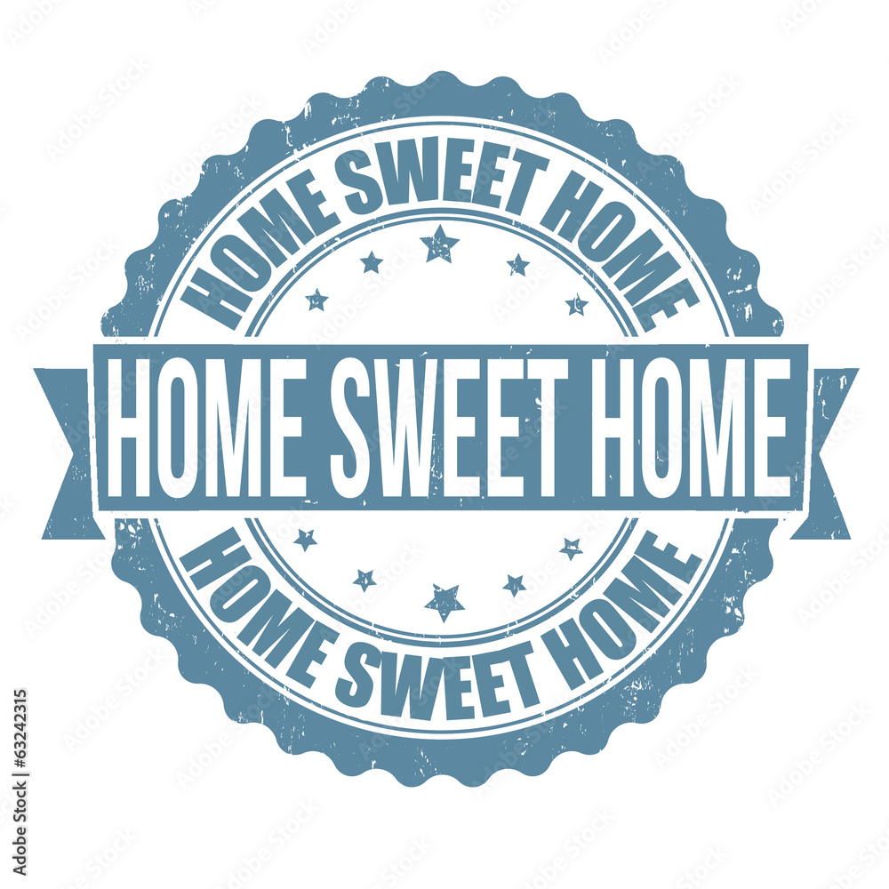 Fototapeta premium Home sweet home stamp