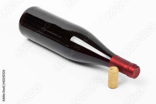 wine on the white background