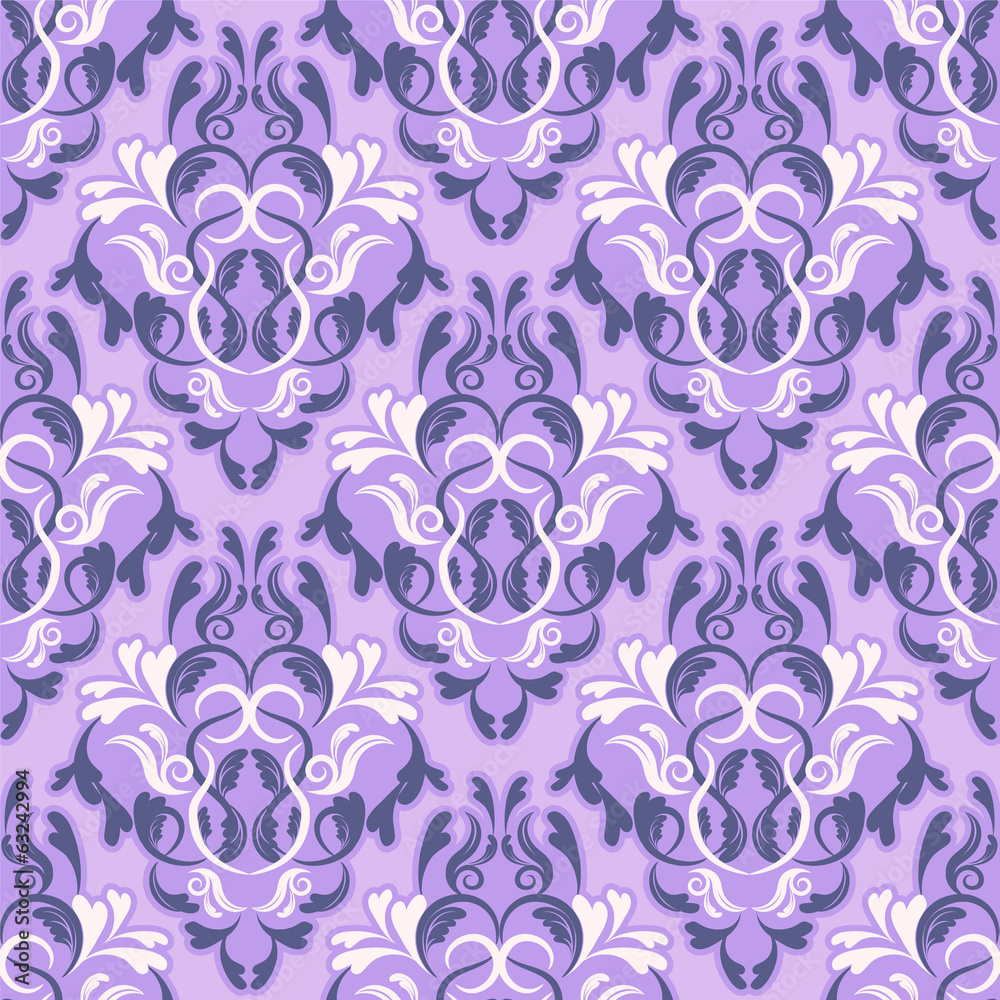 Obraz premium seamless wallpaper. damask pattern. flower background