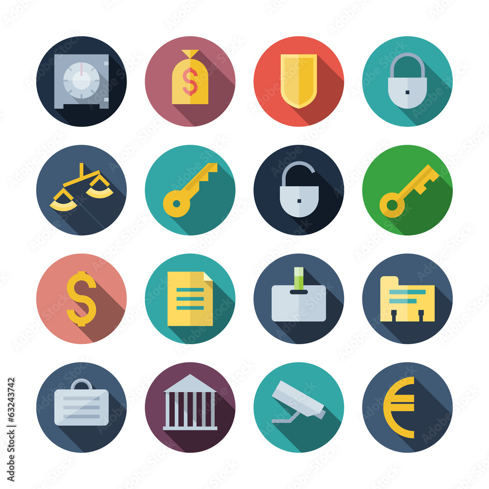 Flat Design Icons For Business Flat Design Icons For Business