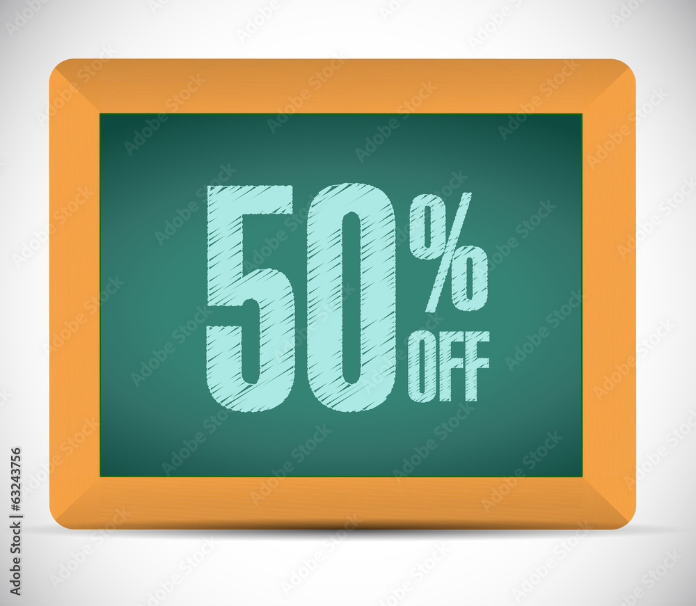 50 percent discount message illustration 50 percent discount message illustration