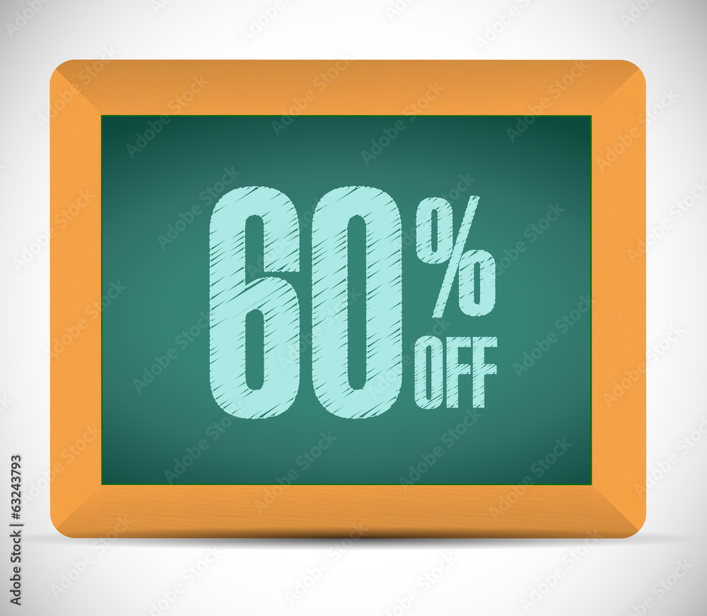 60 percent discount message illustration 60 percent discount message illustration