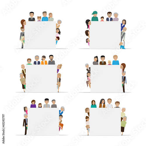 People Advertise Your Commercials - Isolated On White Background