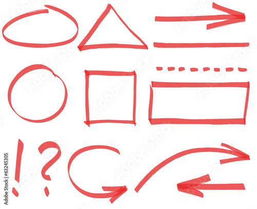 Set of vector simple design elements