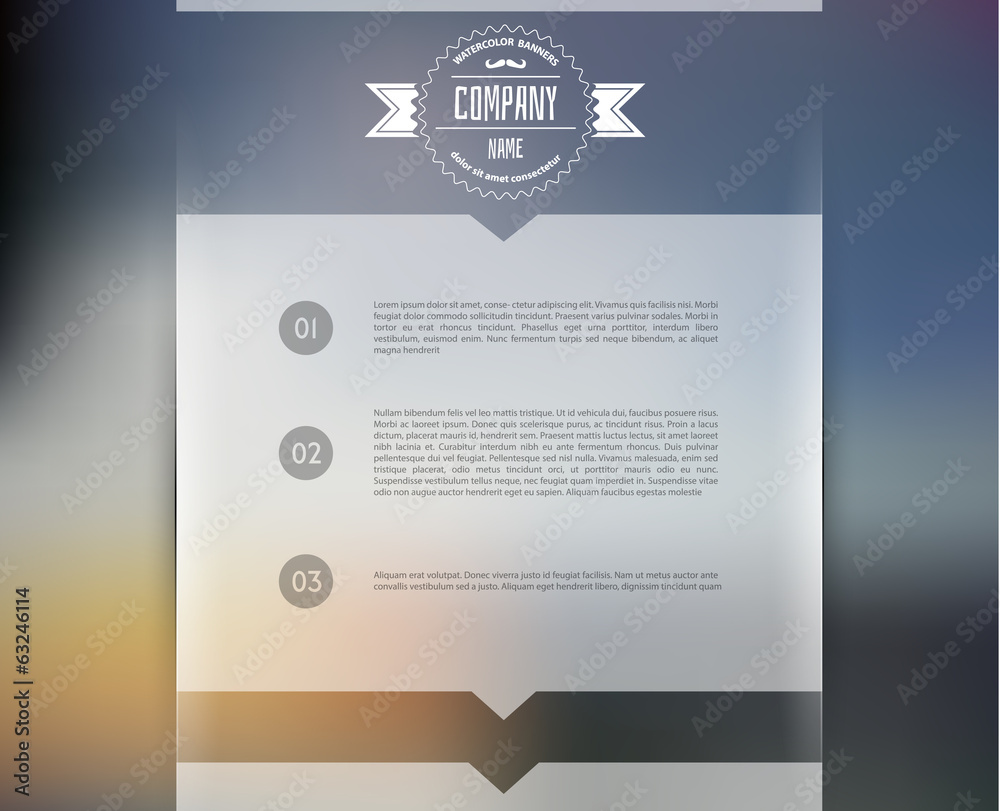 Fototapeta premium Blurred web design template