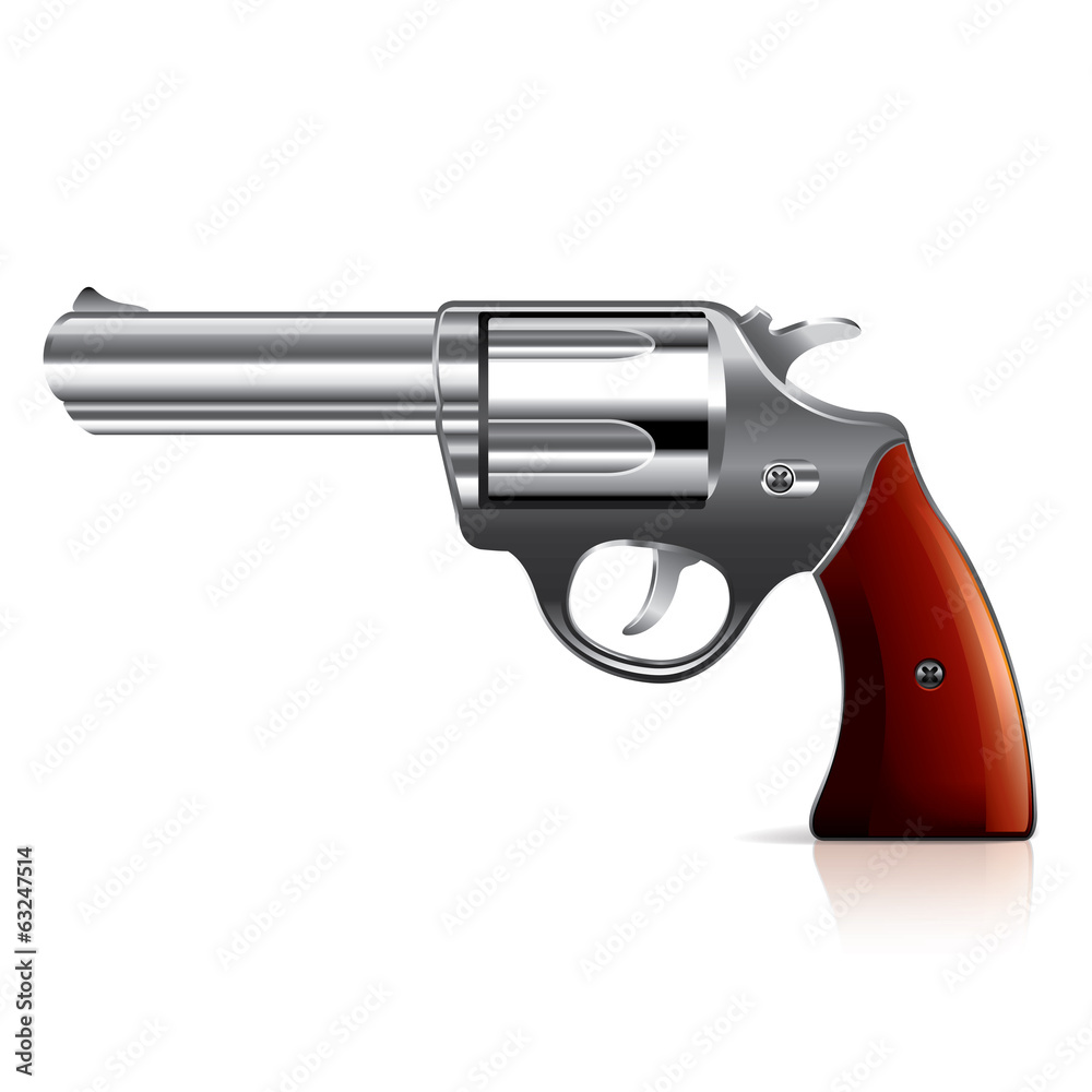 Old revolver vector illustration Old revolver vector illustration