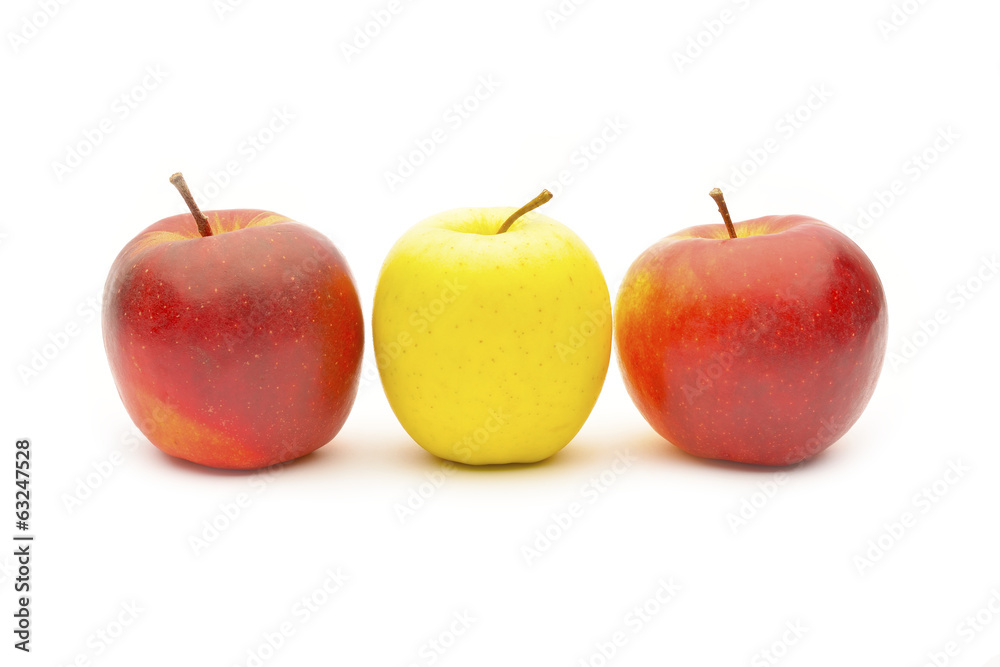 Three apples isolated on white background Three apples isolated on white background