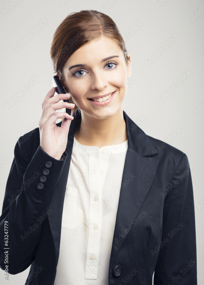 Business woman making phone call Business woman making phone call