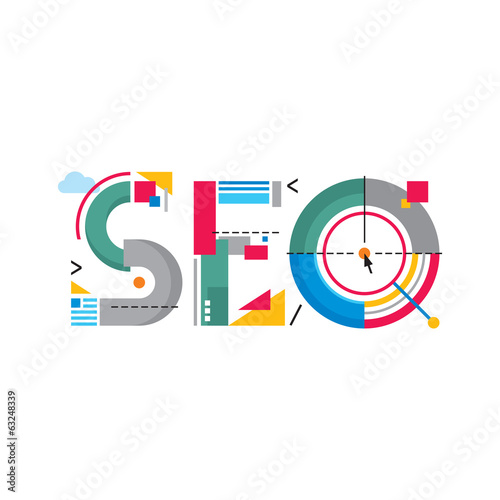 SEO - word sign abstract illustration
