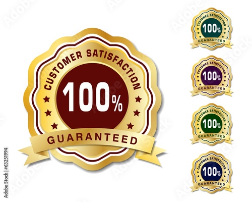 Customer satisfation guarantee golden badge