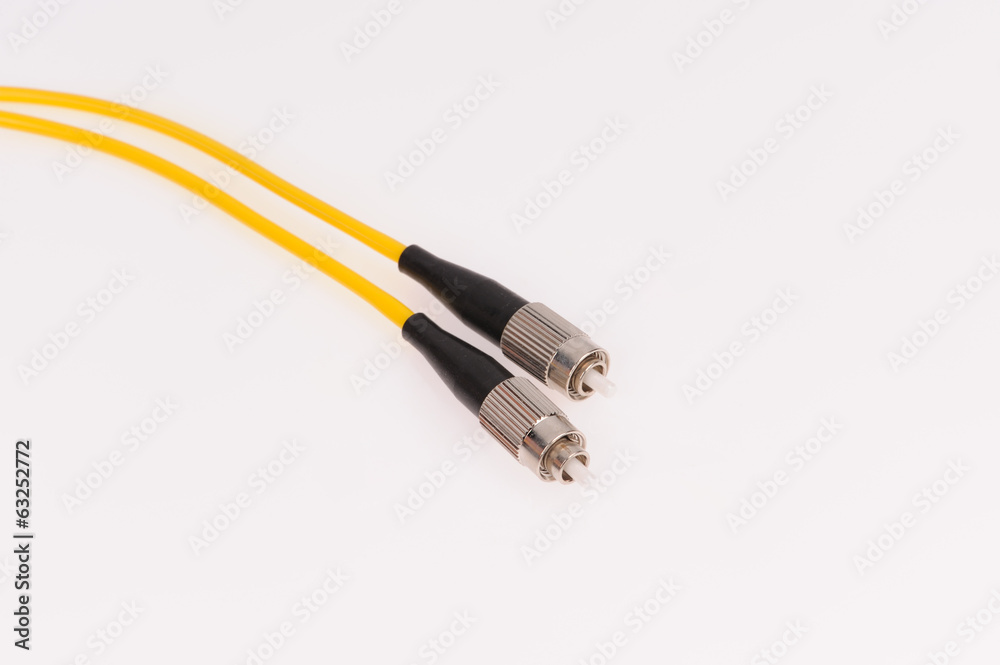 Fiber optic cables isolated on grey background Fiber optic cables isolated on grey background