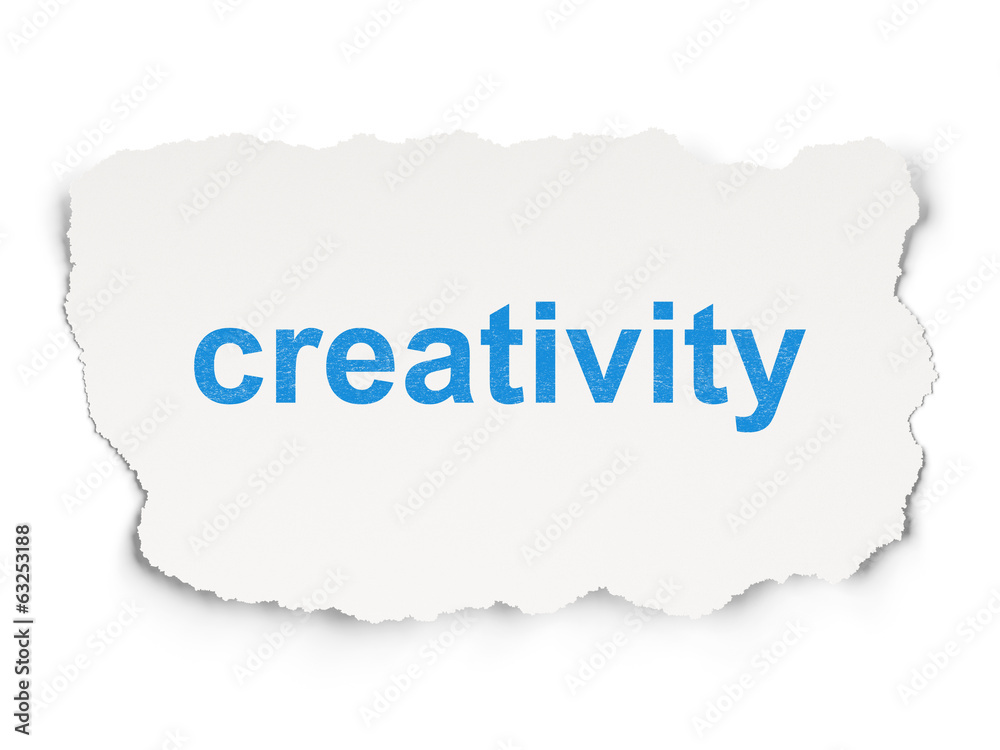 Obraz premium Advertising concept: Creativity on Paper background