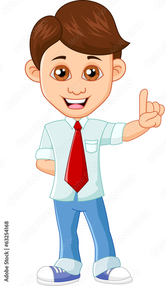 Businessman pointing finger