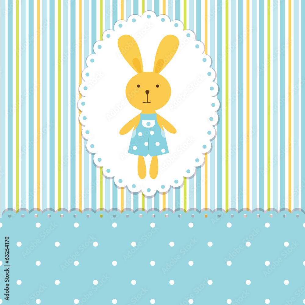 Baby background with rabbit