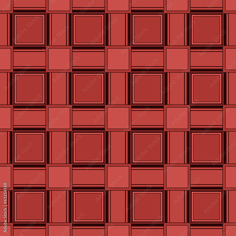 Abstract seamless geometric squares red pattern