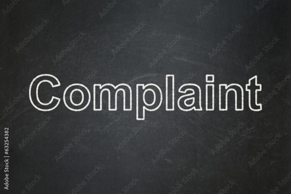 Obraz premium Law concept: Complaint on chalkboard background