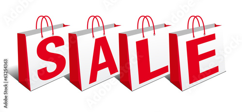 SALE Shopping Bags, Carrier Bags Icons Symbols