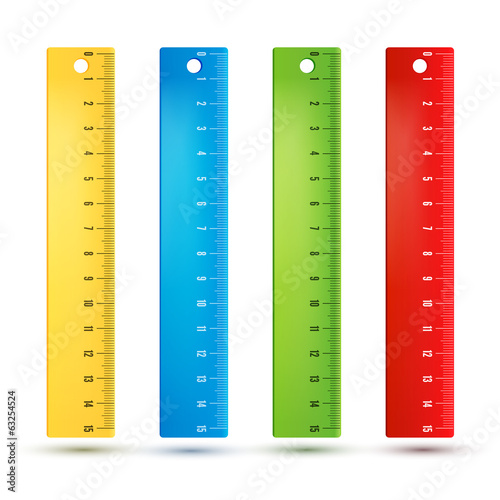 Rulers in centimeters