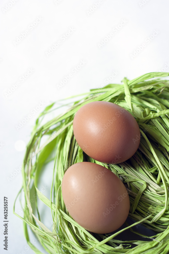2 Egg in Easter Straw 2 Egg in Easter Straw