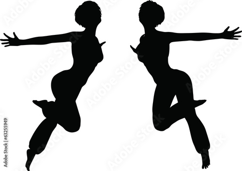 Dancer woman silhouette
