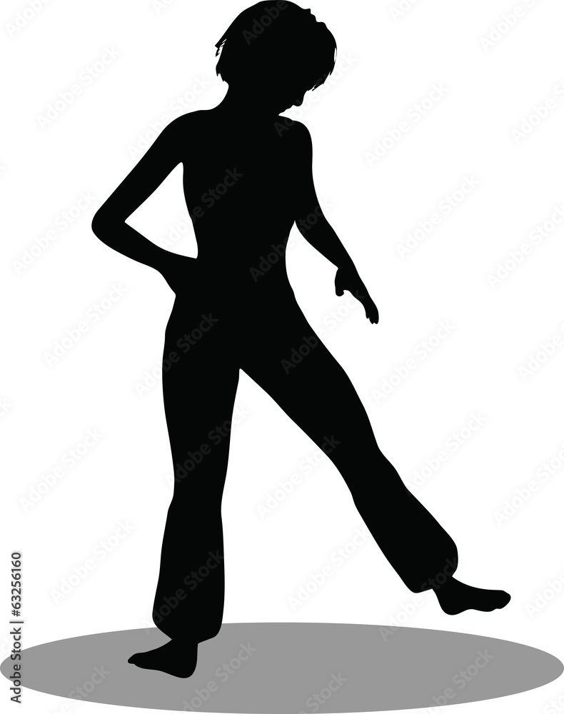 Dancer woman silhouette
