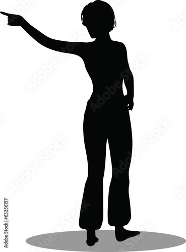 Dancer woman silhouette