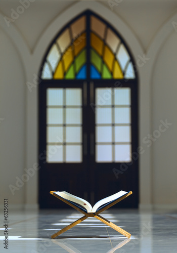 Quran in Malaysian mosque photo