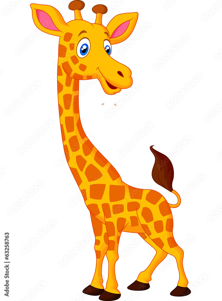 Fototapeta premium Happy giraffe cartoon
