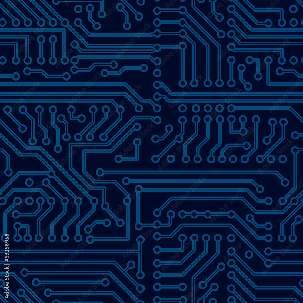Vector circuit board seamless pattern