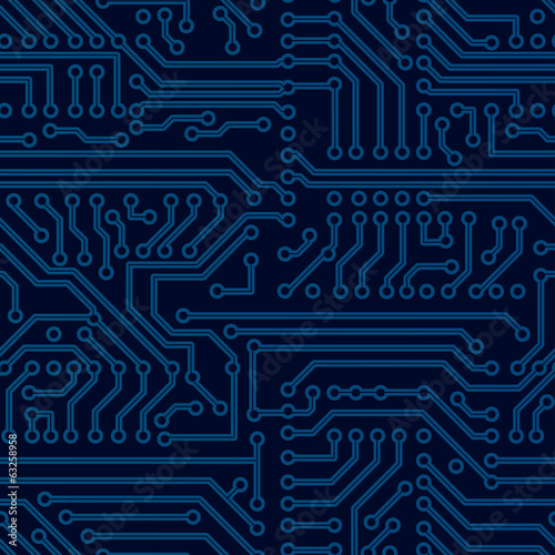 Vector circuit board seamless pattern