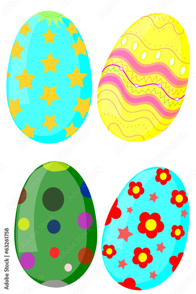 colorful easter egg vector