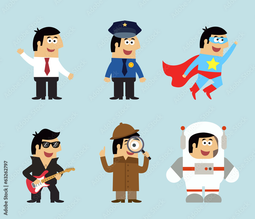 Professions icons set Professions icons set