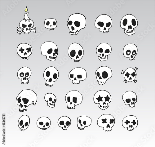 Set of skulls.