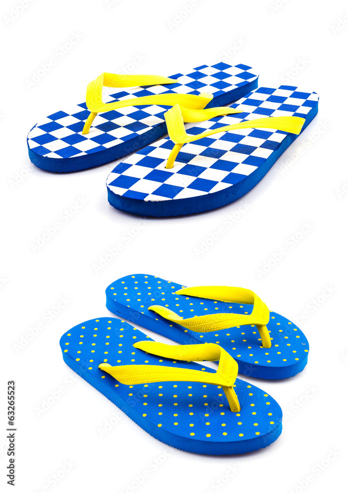 Flip flops isolated white background Flip flops isolated white background