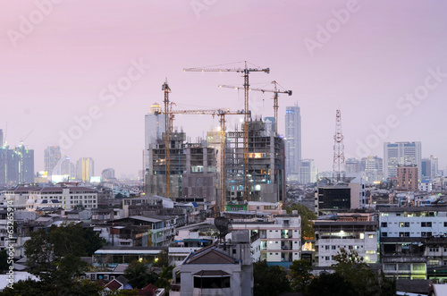 Construction site building at Bangkok