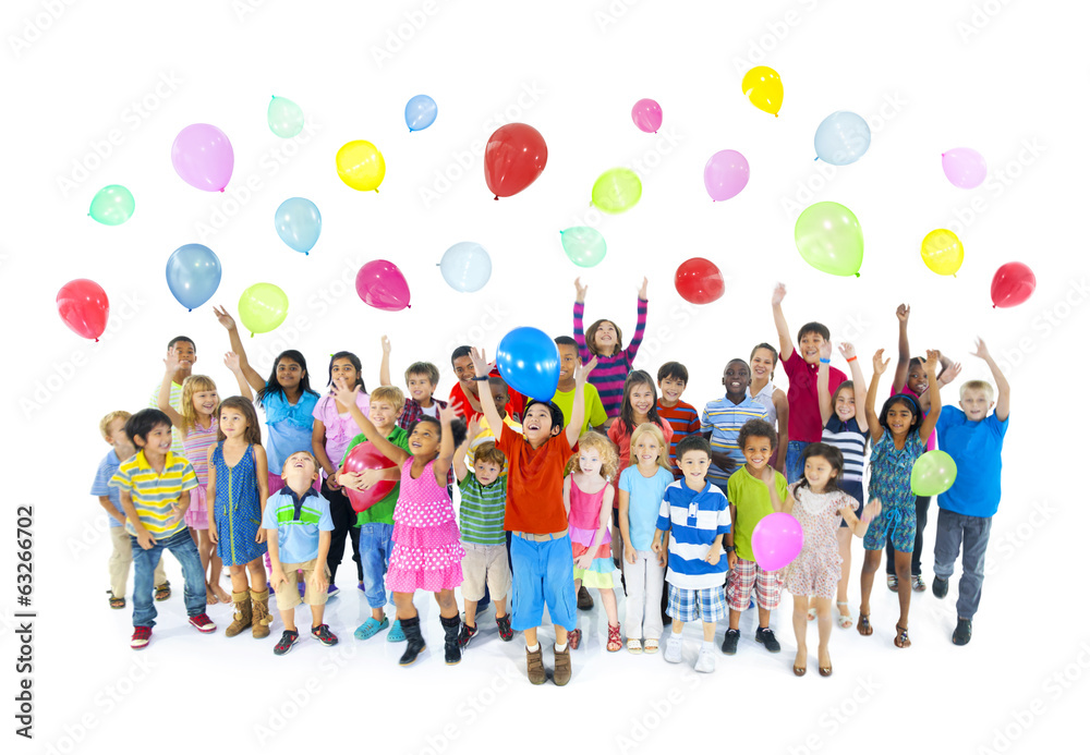 Fototapeta premium Group of Children Celebrating