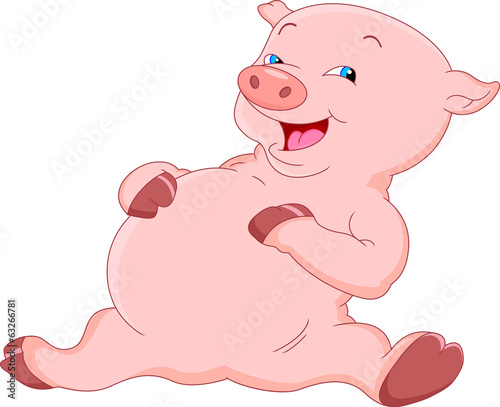 cute pig cartoon