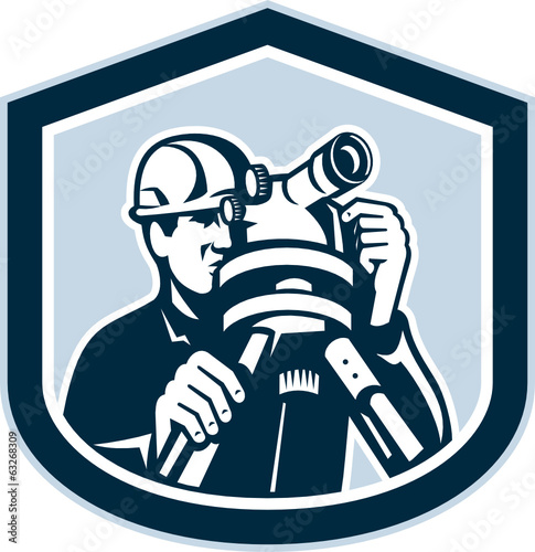 Surveyor Surveying Theodolite Shield Retro