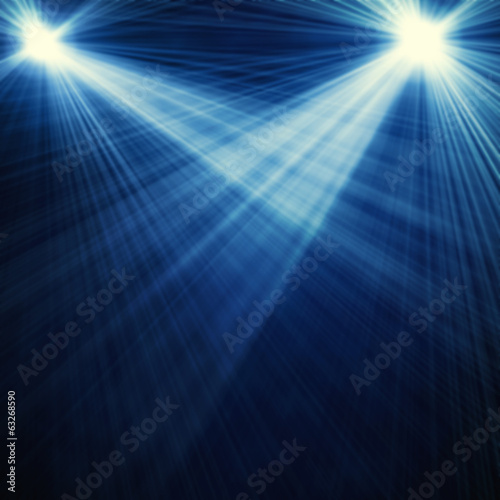 illustraction of two blue spotlights