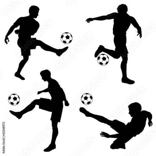 Silhouettes Football Players