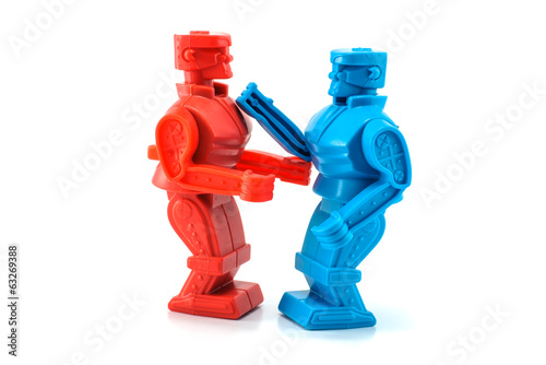 robot toy fighting