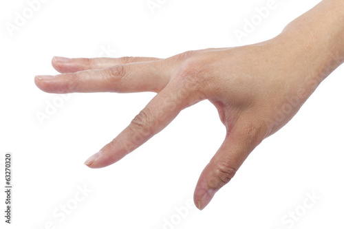 close up of female human hand flicking for composites