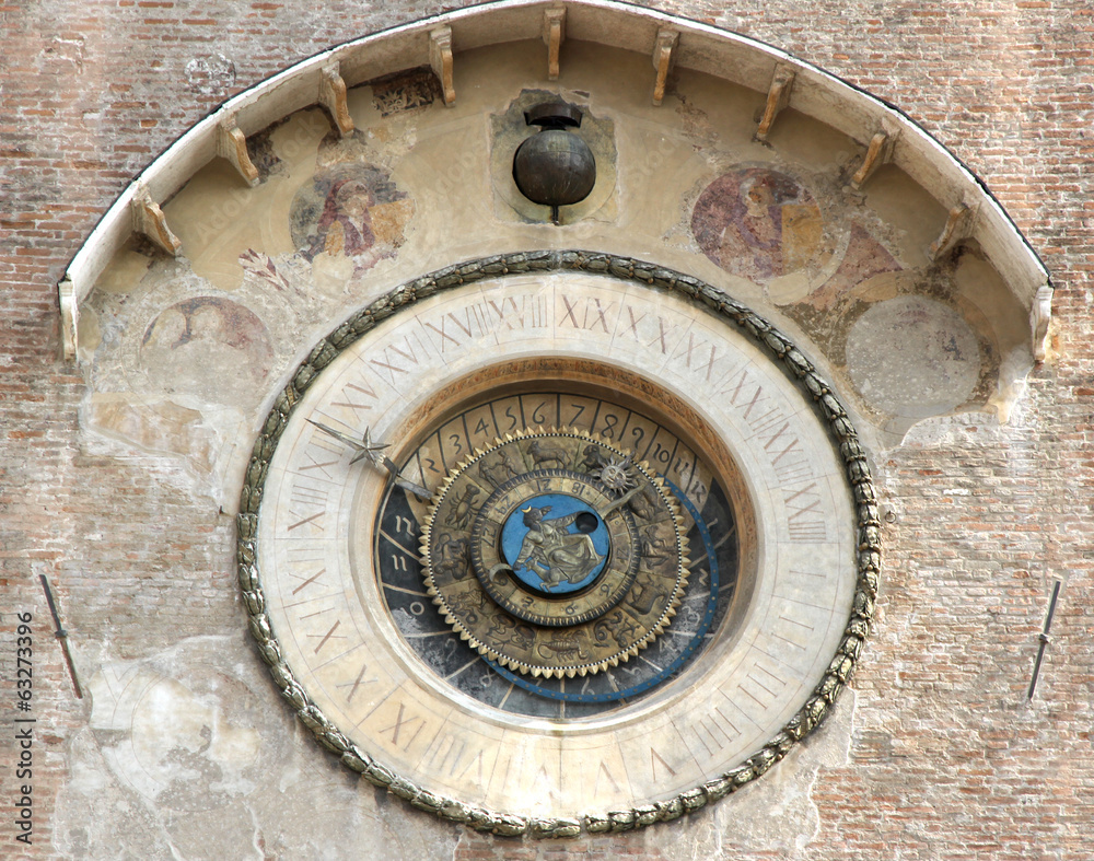 ancient mechanical clock in the Tower of the platter in the beau