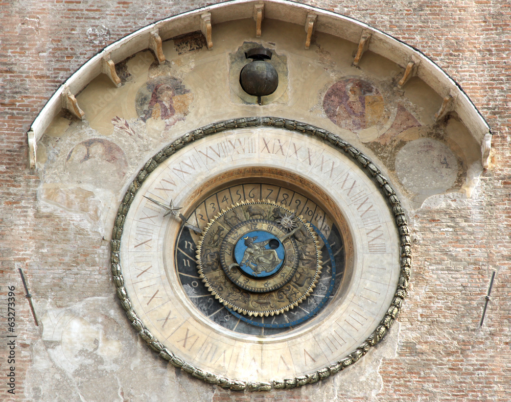 ancient mechanical clock in the Tower of the platter in the beau ancient mechanical clock in the Tower of the platter in the beau